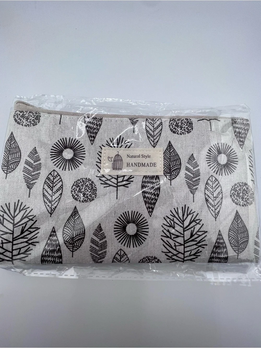 0098: Set of 4 Canvas Cosmetic Pouch Set - Gray, Black, Navy, Light Gray
